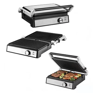Nouvelle Plaque de Cuisson Électrique 2 Plaques, Gril Contact Sans Fumée, <span class=keywords><strong>Barbecue</strong></span> Commercial, Plaque de Cuisson Électrique, Poêle Électrique - Product Image 1