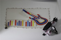 Autocollant lumineux LED pour pare-brise de voiture, égaliseur activé par le son, lumière néon EL, rythme musical, lampe clignotante, style avec contrôle, 40*30cm 45*30cm