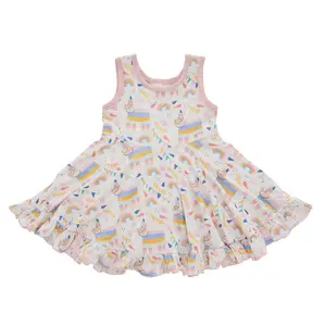 New Design High Quality Baby Dress Casual Party Lovely Baby Dress Summer Sleeveless Fashion Kids Small Skirt