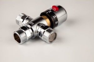 Válvula de Control de Temperatura del Agua de Latón, Válvula <span class=keywords><strong>Mezcladora</strong></span> Termostática - Product Image 3