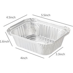 Full-size Disposable Silver Pulp Moulded Food <b>Container</b> Turkey Baking Bowl Aluminum <b>Foil</b> PP Plastic Lid Food Grade - Product Image 2