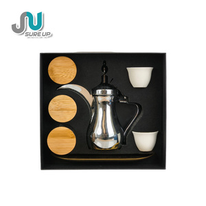Tetera Árabe Clásica de Lujo de Alta Calidad, Color Plateado Brillante, Acero Inoxidable Ecológico, Regalo Empresarial, Mantiene la Temperatura de 6 a 12 Horas - Product Image 1