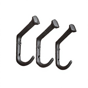 D5227 Rustic Cast Iron Wall Mounted Railroad Spike <b>Hooks</b> <b>for</b> <b>Hanging</b> Coat and Hat Durable Multifunction Design - Product Image 2