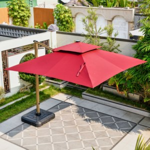 Sombrilla de Jardín Roma con LED para Exteriores, Precio de Fábrica, para Uso en Hoteles y Playas, con Recubrimiento de Pintura PU - Product Image 4