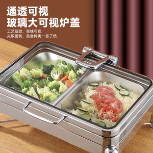 Commercial Hotel Hydraulic Buffet Warmer Stainless Steel Rectangular Touchscreen Digital Display For Restaurant Catering - Product Image 3