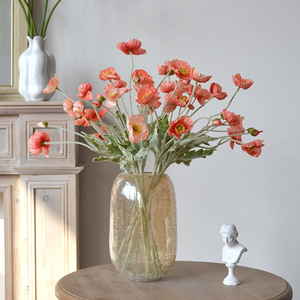 Nuovo Design di <span class=keywords><strong>Fiori</strong></span> Artificiali Giganti in Seta, Gruppo di Papaveri per Vetrine, Decorazioni Matrimoniali e Sfondi - Product Image 5