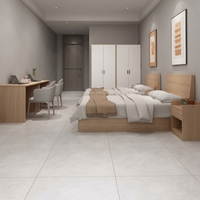 Minimalistisches Leichtes Holz-Doppelbett Hotel-Schlafzimmermöbel Komplettset für Sterne-Hotels, Service-Apartments und Ferienwohnungen