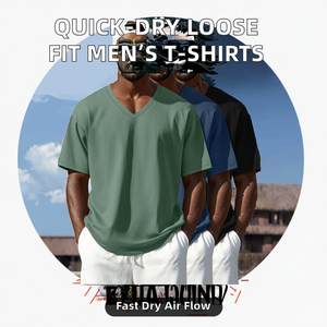 Fabricantes de Camisetas de Manga Corta para Hombre, Tallas Grandes, Estampadas, Tejidas, de Secado Rápido, Transpirables, con Hombros Caídos, Corte Holgado, Personalizadas al por Mayor - Product Image 2