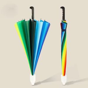 Parapluie droit à ouverture automatique du fabricant avec impression de logo personnalisé pour cadeaux d'affaires, prix de gros - Product Image 4