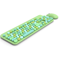 Combo de mini teclado y ratón inalámbrico USB de 2,4 GHz, tamaño completo, personalizado de fábrica, para portátil, diseño