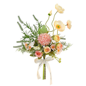 Mazzo di Fiori in Seta Scritto a Mano Ins Wind Yu Meiren: Rose, Eucalipto, Margherite per Decorazioni di Laurea, Foto e Corridoi - Product Image 5