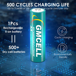 <span class=keywords><strong>Batterie</strong></span> al <span class=keywords><strong>litio</strong></span> <span class=keywords><strong>AA</strong></span> ad alte prestazioni 3000mWh 1.5volta GMCELL <span class=keywords><strong>batterie</strong></span> agli ioni di <span class=keywords><strong>litio</strong></span> batteria ricaricabile 1.5V con caricabatterie intelligente - Product Image 2