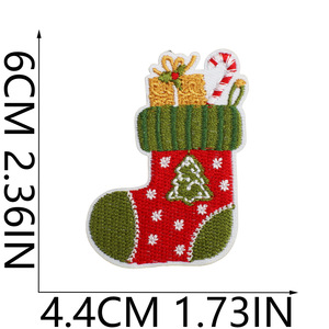 איכות גבוהה חג המולד יפה נושא ברזל על רקום בד xmas לקישוט מתנה - Product Image 5