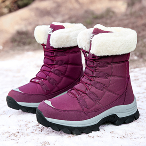 Stivali invernali da donna nuova moda Versatile stivali da neve caldi impermeabili traspiranti morbidi dal mercato russo - Product Image 2