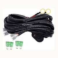 Arnés de cableado automotriz personalizado HOOHA con 2 luces LED, 12V, conductores de cobre desnudo, aislamiento PBT