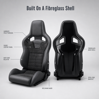 Siège de course en fibre de carbone JBR1039RTF pour simulateur de jeu automobile, pour voiture modifiée, expérience de course améliorée