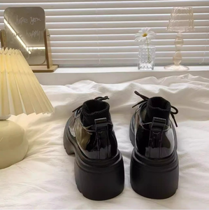 British High-End Retro <b>Style</b> Women's <b>Walking</b> <b>Shoes</b> Four Seasons Casual Wear with Thick Heel - Product Image 4