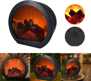 Luz LED Chimenea redonda Linterna Lámpara de llama Interior Dedoor para vacaciones de Navidad - Product Image 5