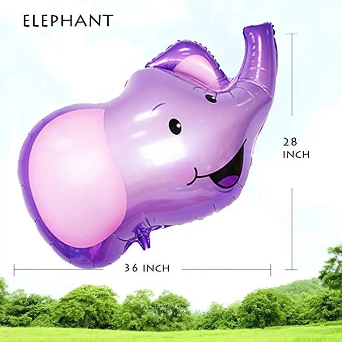 Kleintier kopf Luftballons Mini Elefant Affe Mylar Luftballons Hands tock für Dschungel Safari Tier Zoo Thema Party Dekoration