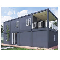 Maisons de campagne préfabriquées, mini-bureau et salon, maison-conteneur détachable en panneaux sandwich en acier pour utilisation en arrière-cour