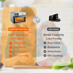 Dual Cook Air Fryer Toaster Oven Crispy Arepas in 5 Minutes No Oil Needed 30L Capacity Household Multi-Function Cooker - Product Image 6