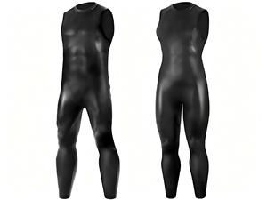 Combinaison de triathlon 3/2 mm sans manches en néoprène lisse pour la natation en eau libre - Product Image 1
