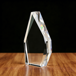 Bloque de Cristal Transparente K9, Grabado Láser 3D, Impresión UV con Patrón Floral, Cubos Irregulares Personalizados Estilo Antiguo - Product Image 5