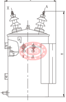 Transformateur monophasé monté sur poteau 0,4 kV/10 kV 25 kVA 37,5 kVA 50 kVA 63 kVA 75 kVA 100 kVA 200 kVA