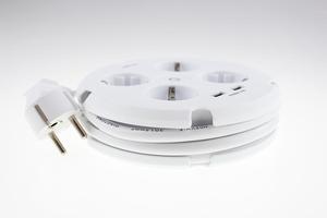 Di sicurezza Germania Più <span class=keywords><strong>Presa</strong></span> di <span class=keywords><strong>Corrente</strong></span> Striscia di Striscia 4 <span class=keywords><strong>Presa</strong></span> con Due Porte USB e Cavo Retrattile - Product Image 5