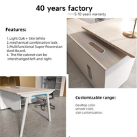 Bureau de direction en bois moderne en Mdf en L pour patron et directeur pour le mobilier de bureau