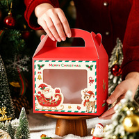 Boîte de décoration rectangulaire portable en carton blanc pour fruits, idéale pour les cadeaux de Noël, sac à bonbons créatif haut de gamme pour enfants