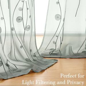 <span class=keywords><strong>Rideaux</strong></span> transparents brodé motif Floral poche <span class=keywords><strong>lin</strong></span> Semi transparent Voile fenêtre <span class=keywords><strong>rideaux</strong></span> chambre salon occultant flamme - Product Image 3