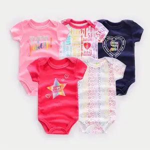 Unisex bebek pijama % 100% pamuk Romper rahat yenidoğan bahar sezonu bebek giysileri için beş parçalı Set