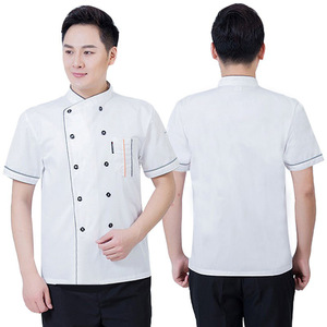 Abiti <span class=keywords><strong>da</strong></span> lavoro <span class=keywords><strong>da</strong></span> pasticcere occidentali manica corta uniforme <span class=keywords><strong>da</strong></span> Chef manica corta uniforme <span class=keywords><strong>da</strong></span> <span class=keywords><strong>cuoco</strong></span> nero - Product Image 1