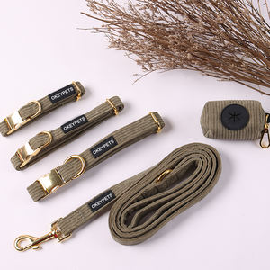 Kalung leher tali pengikat anjing, bahan korduroi liburan lucu 6 buah/Set - Product Image 2