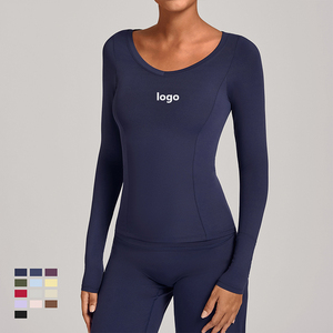 <span class=keywords><strong>T</strong></span>-<span class=keywords><strong>shirt</strong></span> respirant à <span class=keywords><strong>manches</strong></span> <span class=keywords><strong>longues</strong></span> pour femmes chemises d'entraînement pour femmes hauts d'entraînement à <span class=keywords><strong>manches</strong></span> <span class=keywords><strong>longues</strong></span> pour femmes hauts athlétiques de gymnastique à séchage rapide - Product Image 1