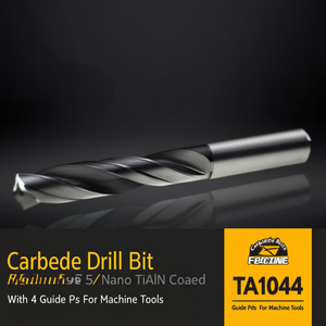 Foret en carbure TA1044 5xD Nano TiAlN avec revêtement nano TiAlN et 4 plaquettes de guidage pour machines-outils - Product Image 3