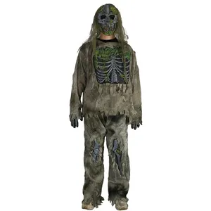 Costume Horror Ghost Halloween Adult Zombie Monster Vampire Headgear Scary Full Body Ghost Skeleton Costume