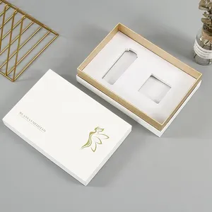 Wholesale supplier luxury lid and base box skin care serum paper packaging box cosmetic kincare packaging set