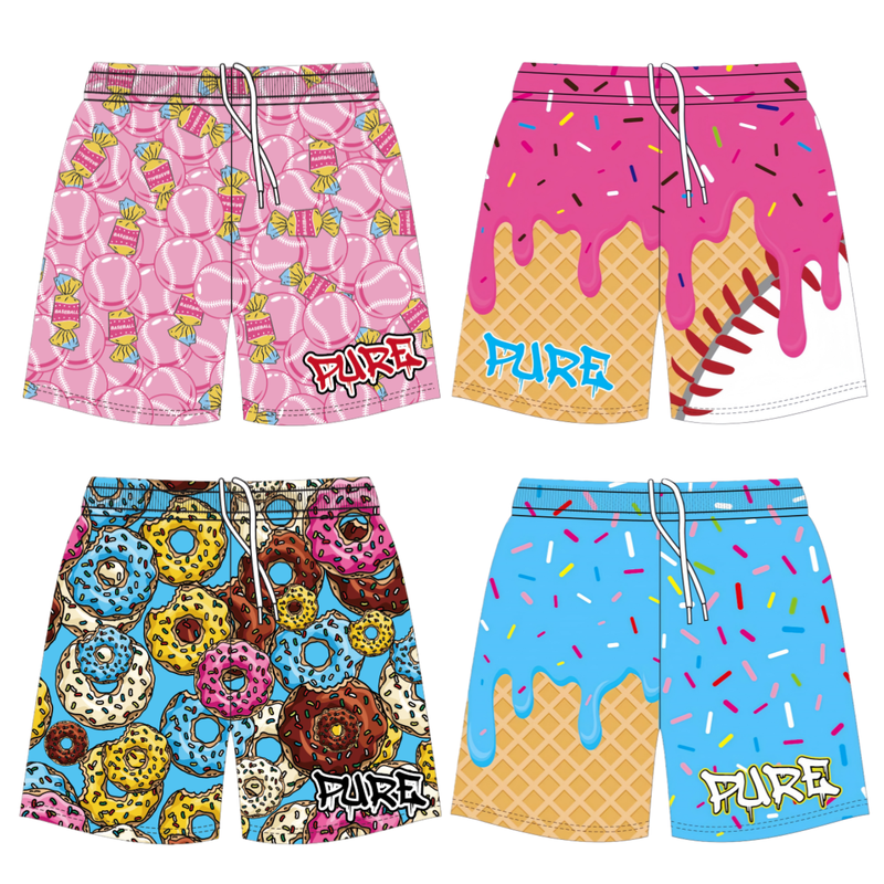 Mens Breathable Sports Trunks Custom Baseball