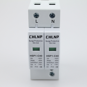 Dispositif de protection contre les surtensions domestique, interrupteur <span class=keywords><strong>triphasé</strong></span> 4 pôles, <span class=keywords><strong>parafoudre</strong></span> 2P 40kA, type T2 - Product Image 2