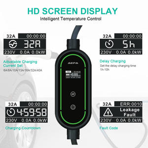 AEFA 16A EV cargador portátil 3.7KW 6A-16A SCHUKO NEMA UK AU enchufe EV AC cargador 3KW TIPO 1 TIPO 2 tipo GBT EV carga móvil - Product Image 4