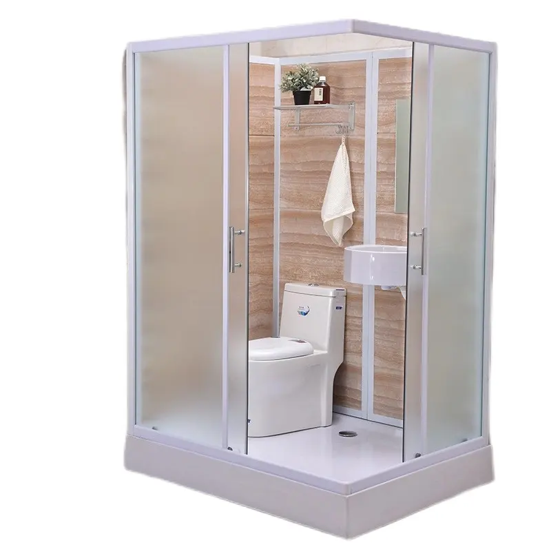 Vendita calda bagno integrato 6mm custodia doccia in vetro temperato