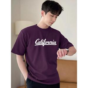 Camiseta extragrande de algodón con cuello redondo y estampado de tipografía para hombre, Camiseta cómoda, producto a granel hecho a mano personalizado - Product Image 4