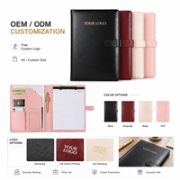 Portafolio de Cuero PU con Logotipo Personalizado, Estilo Vintage A4, Bolsa Profesional para Documentos, Carpeta Multicolor para Presentaciones y Reuniones