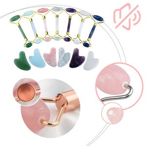 Rouleau de massage de qualité supérieure à quartz rose pour le visage - Product Image 5
