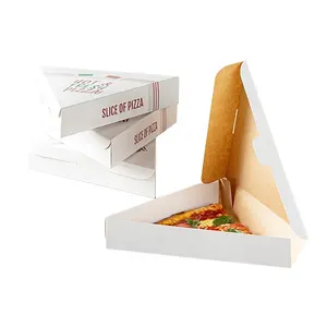 Grosir harga murah kustom cetak Logo Biodegradable kertas putih segitiga kemasan wafel kerucut pemegang TakeAway kotak makanan