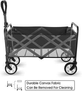 Heavy Duty Capacity Garden Collapsible Folding Outdoor Utility Wagon <b>Foldable</b> Beach Cart for Camping - Product Image 4