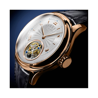 Montres mécaniques en acier pour hommes, avec tourbillon et phases solaires/lunaires, personnalisables en usine pour votre propre marque