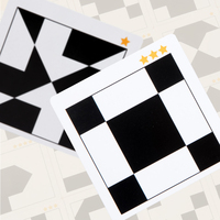 Hiding blok Mini hitam dan putih bangunan blok mainan Puzzle permainan beberapa pilihan Gameplay edukasi Puzzle Set